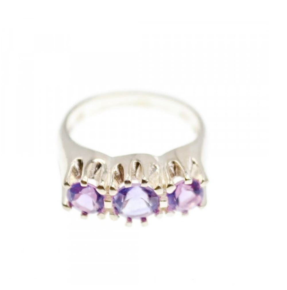 925 Sterling Ring Amethyst Ring Size 8.5
